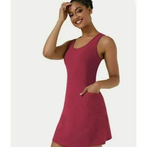 Halara Everyday Cloudful Air Activity Dress-Personal Best Red Size L NWT